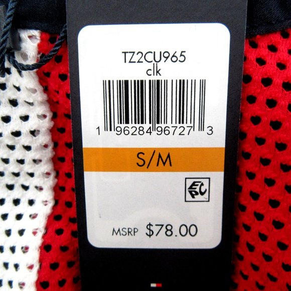 Tommy Hilfiger Swim Dress Cover-Up Mesh Navy Blue Red White Size S/M NEW $78 - Picture 12 of 13